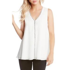 Karen Kane Womens Embellished Tank Top Size S